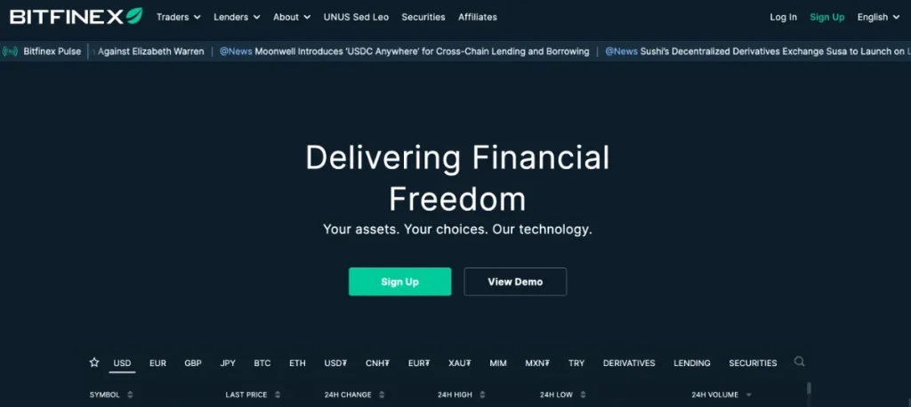 仮想通貨取引所の世界ランキング10位はBitfinex