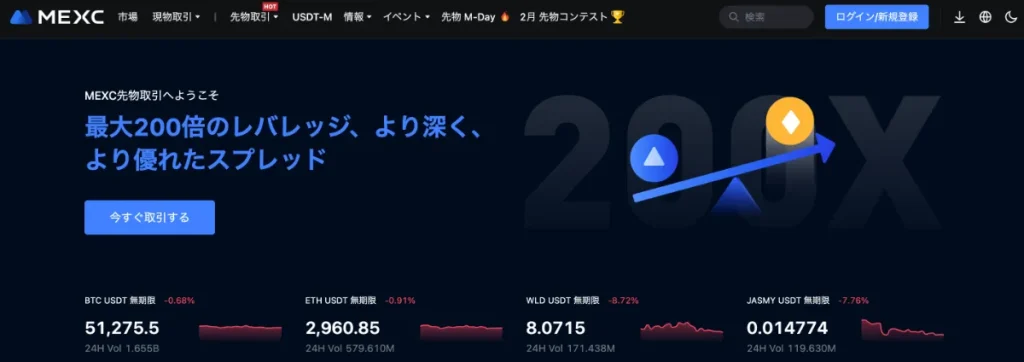 仮想通貨(ビットコイン)の先物取引におすすめの取引所はMEXC